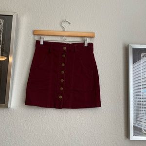 Alter’d State Maroon button down skirt